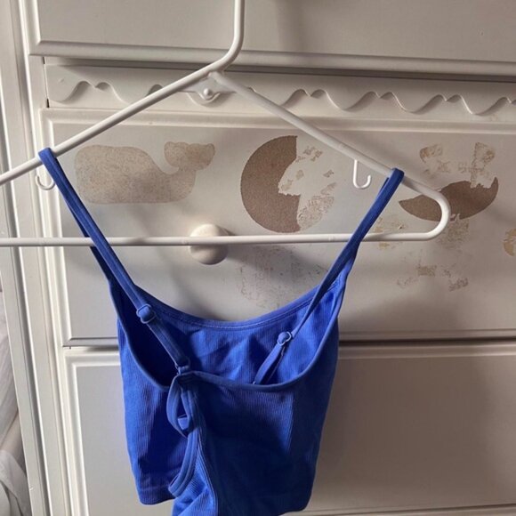 Blue Ribbed Tank Top - Picture 2 of 2